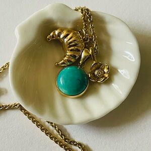 Mini Gold Poppy Flower Pendant Charm